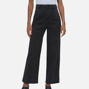 Everlane The Organic Wide Leg Pants Black Denim Jeans Women’s Size 2